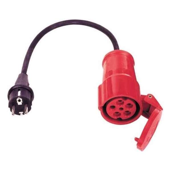 AS Schwabe CEE-Adapterkabel met geaarde stekker voor CEE koppeling 5POL 16A AS Schwabe CEE-Adapterkabel met geaarde stekker voor CEE koppeling 5POL 16A