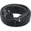 Verlengsnoer - 05 meter - 3G2.5 - Neopreen - IP44 - Randaarde - Zwarte polyamide stekkers - Verlengkabel