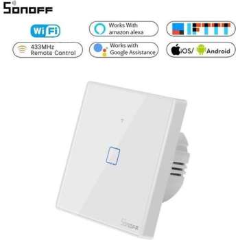 Sonoff - Smart muur schakelaar met hard glaspaneel - Licht schakelaar