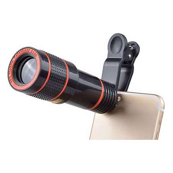 Telescoop lens met 12x vergroting Telelens voor mobiele telefoon oa iPhone en Samsung + Clip Telescoop lens met 12x vergroting Telelens voor mobiele telefoon oa iPhone en Samsung + Clip