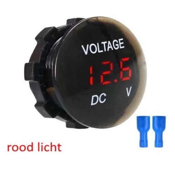 Voltmeter digitaal inbouw 5-48V |Auto, motorfietsen, boot | waterdicht en stofdicht| Rood | 36x16mm Voltmeter digitaal inbouw 5-48V |Auto, motorfietsen, boot | waterdicht en stofdicht| Rood | 36x16mm