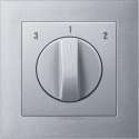 3 standen schakelaar Compleet - Aluminium - Merten M-Pure - Schneider Electric - MTN3171-3660_TO