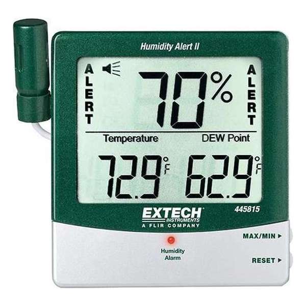 EXTECH 445815: Hygro-Thermometer VochtigheidSalarm met Dauwpunt EXTECH 445815: Hygro-Thermometer VochtigheidSalarm met Dauwpunt