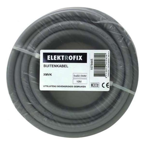 Elektrofix buitenkabel 5x2,5mm2 | 10 meter Elektrofix buitenkabel 5x2,5mm2 | 10 meter