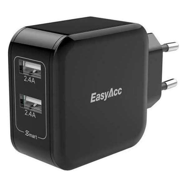 USB Stekker Lader | Quick Charge 3.0 | 2 poorten (zwart) USB Stekker Lader | Quick Charge 3.0 | 2 poorten (zwart)