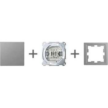 Wisselschakelaar Compleet - RVS Look - Merten D-Life - Schneider Electric - MTN3116-6536_TO