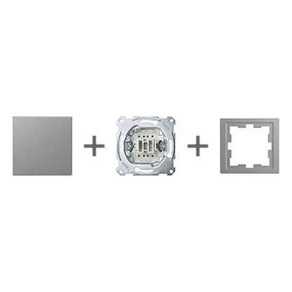 Wisselschakelaar Compleet - RVS Look - Merten D-Life - Schneider Electric - MTN3116-6536_TO Wisselschakelaar Compleet - RVS Look - Merten D-Life - Schneider Electric - MTN3116-6536_TO