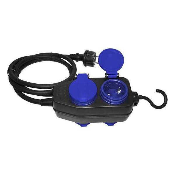 Waterdichte verlengsnoer - 4 voudig - 5 meter Waterdichte verlengsnoer - 4 voudig - 5 meter