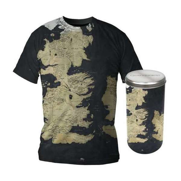 GAME OF THRONES - T-Shirt - Westeros Map - DELUXE EDITION (M) GAME OF THRONES - T-Shirt - Westeros Map - DELUXE EDITION (M)