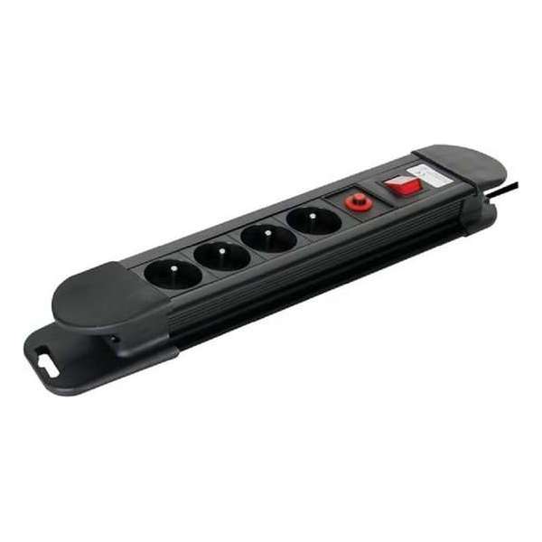 Perel Stekkerdoos 3500 W Zwart 4-voudig Perel Stekkerdoos 3500 W Zwart 4-voudig