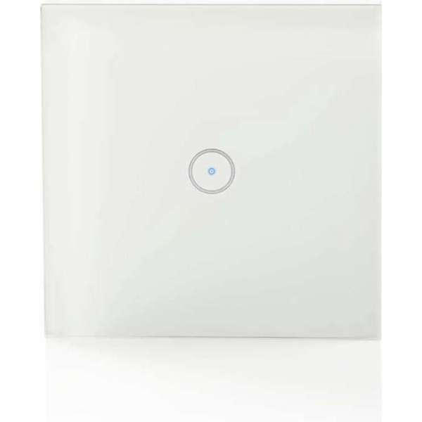 SmartLife Wandschakelaar | Wi-Fi | Enkel | Muurmontage | 86 mm | 86 mm | 1000 W | Android™ / IOS | Glas | Wit
