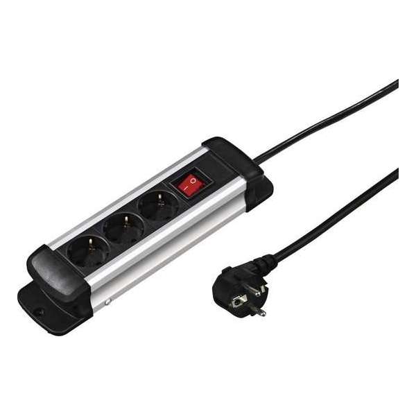 Hama "Pro-S 30S" 3 - voudige Stekkerdoos , schakelaar, 3m, zwart/zilver Hama "Pro-S 30S" 3 - voudige Stekkerdoos , schakelaar, 3m, zwart/zilver