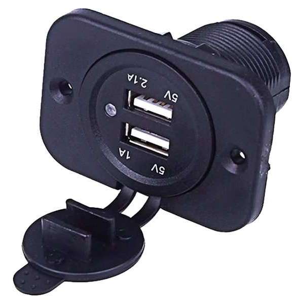 ProCar - PUSB1 -1x2 USB inbouwstopcontact met deksel - 12V/24V - 5V/2.1A - Auto/Boot/Camper ProCar - PUSB1 -1x2 USB inbouwstopcontact met deksel - 12V/24V - 5V/2.1A - Auto/Boot/Camper