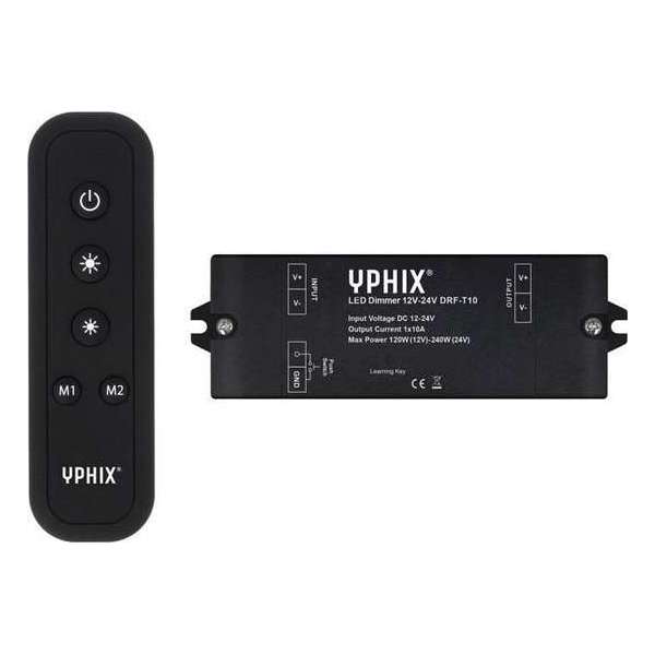 LED dimmer DRF-T10 12-24V 10A incl. RF afstandsbediening LED dimmer DRF-T10 12-24V 10A incl. RF afstandsbediening