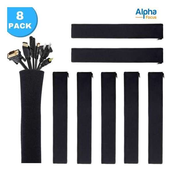 Kabel Organiser Set 8X - Kabelgoot - Kabel Management - Kabelhouder - voor Bureau en TV - Kabelbeschermer - Kabelbrug - Zwart Kabel Organiser Set 8X - Kabelgoot - Kabel Management - Kabelhouder - voor Bureau en TV - Kabelbeschermer - Kabelbrug - Zwart