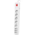 Natec Extreme Media - Stekkerdoos - 8 stopcontacten - overspanningsbeveiliging - 5m - Grijs