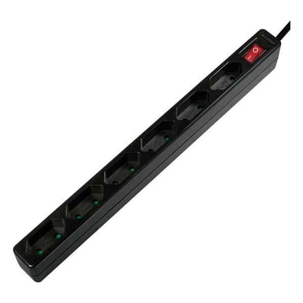 LogiLink LPS232B Stekkerdoos met schakelaar 6-voudig Zwart Eurostekker 1 stuk(s) LogiLink LPS232B Stekkerdoos met schakelaar 6-voudig Zwart Eurostekker 1 stuk(s)