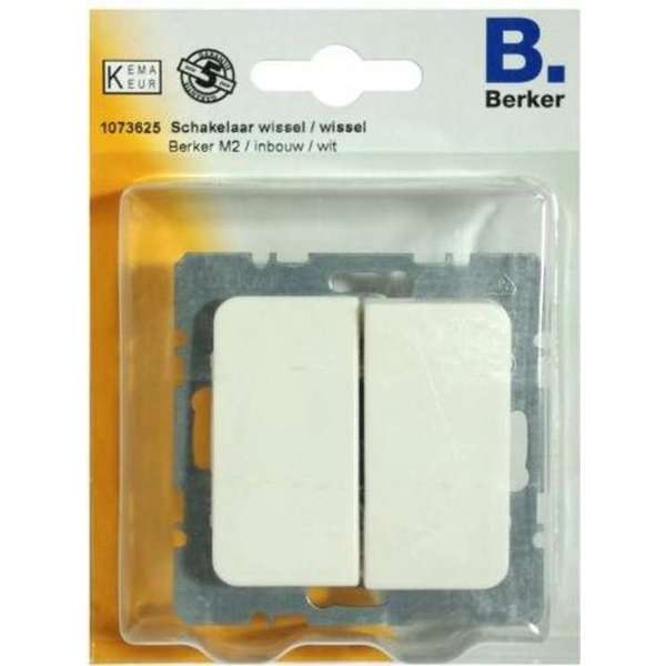 Berker M2 dubbele wisselschakelaar - inbouw - wit Berker M2 dubbele wisselschakelaar - inbouw - wit