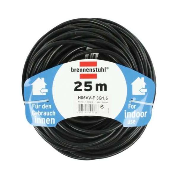 Brennenstuhl - Verlengkabel - Zwart - 25 meter Brennenstuhl - Verlengkabel - Zwart - 25 meter