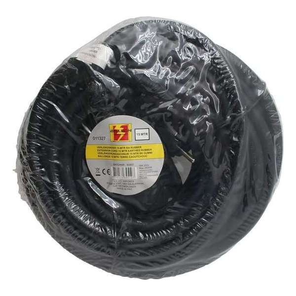 Verlengsnoer Rubber Met Randaarde 3x1,5mm Voor Binnen En Buiten (15 Meter) Verlengsnoer Rubber Met Randaarde 3x1,5mm Voor Binnen En Buiten (15 Meter)