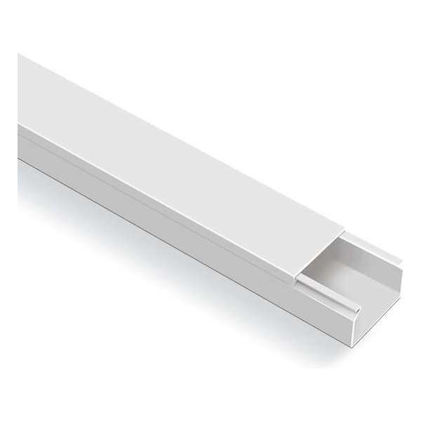 60X40 mm Kabelgoot/ leidinglijst wit 2X1 M 60X40 mm Kabelgoot/ leidinglijst wit 2X1 M