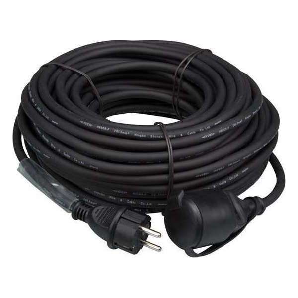Perel Verlengkabel 25 Meter Rubber Zwart Perel Verlengkabel 25 Meter Rubber Zwart