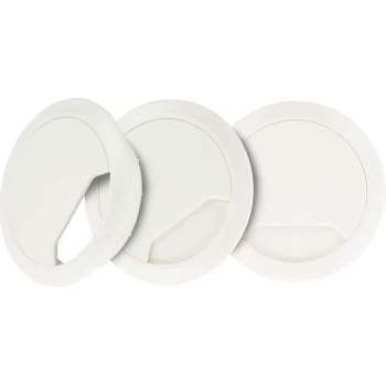 TQ4U Kabeldoorvoer - ABS Kunststof - Ø 80 mm - Verstelbaar - Wit - 3 stuks
