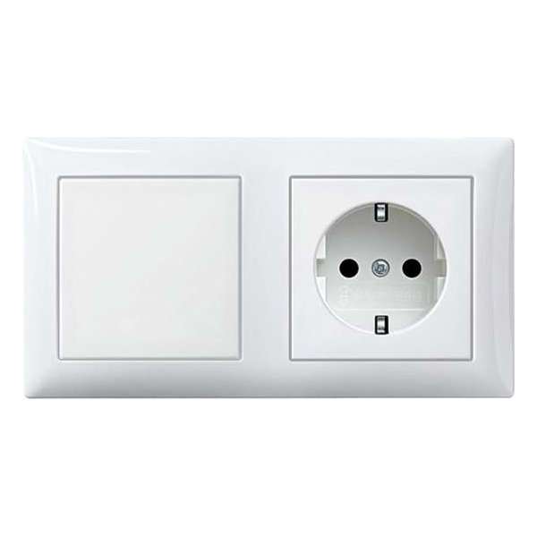 Busch-Jaeger Inbouw Wandcontactdoos Incl. Schakelaar Set2 Busch-Jaeger Inbouw Wandcontactdoos Incl. Schakelaar Set2