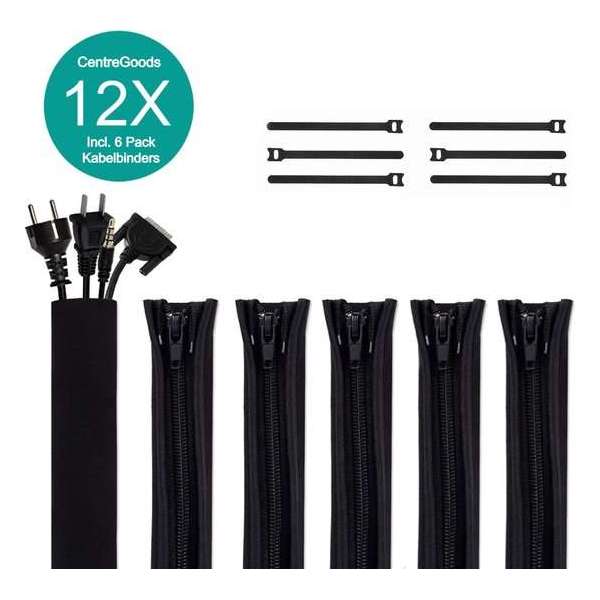 Kabel Organiser 6X - Kabelmanagement - Incl. 6 Stuks Kabelbinders - Kabelbrug - Kabelgoten Kabel Organiser 6X - Kabelmanagement - Incl. 6 Stuks Kabelbinders - Kabelbrug - Kabelgoten
