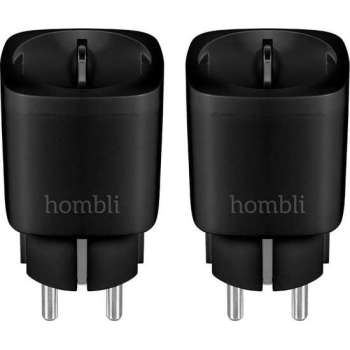 2x Hombli Slimme Stekker – WiFi – Energiemeter via mobiele app - Zwart