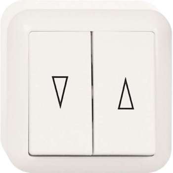 Opbouw Jaloezieschakelaar - Polarwit - Contura - Schneider Electric - 382804