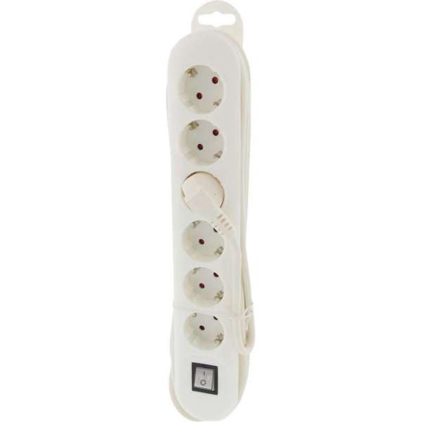 Exin stekkerdoos - 6-voudig - randaarde - 2500W - 3 x 1.0 mm² - 2.5 m - wit Exin stekkerdoos - 6-voudig - randaarde - 2500W - 3 x 1.0 mm² - 2.5 m - wit