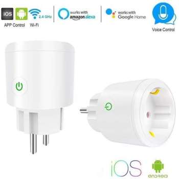 Slimme Stekker - Smart Plug - Slimme Stekker Google Home en Alexa - Slimme Stekker Wifi