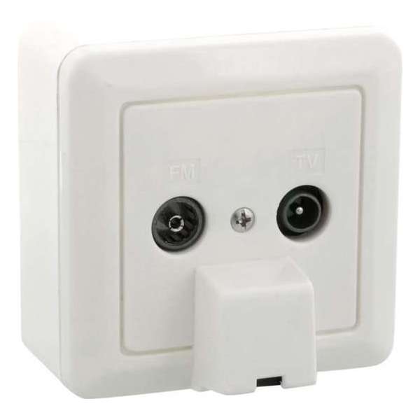 Q-LINK Coax UTP-contactdoos voor FM, TV en RJ45, inbouw | opbouw Q-LINK Coax UTP-contactdoos voor FM, TV en RJ45, inbouw | opbouw