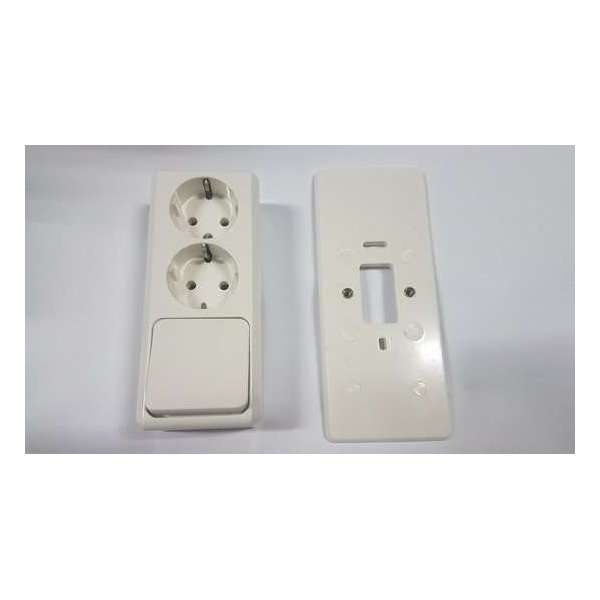 Merten opbouw combinatie dubbel wcd wit ra Merten opbouw combinatie dubbel wcd wit ra