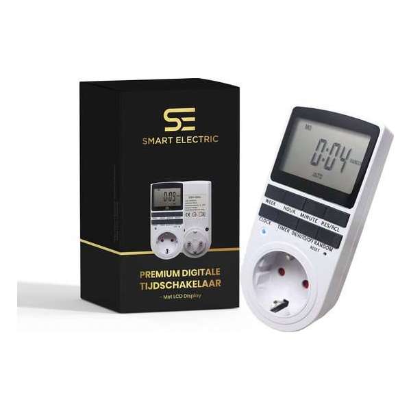Premium Digitale Tijdschakelaar - Met LCD Display - Schakelklok - Tijdschakelklok - Voor Stopcontact Premium Digitale Tijdschakelaar - Met LCD Display - Schakelklok - Tijdschakelklok - Voor Stopcontact