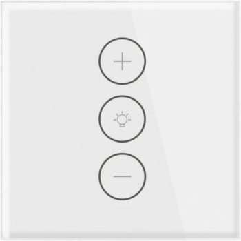 Slimme Dimmer - WiFi - App Bediening - inbouw dimmer - Touch paneel - Wit glas - Alexa - Google- WiFi - Lichtschakelaar - Tuya