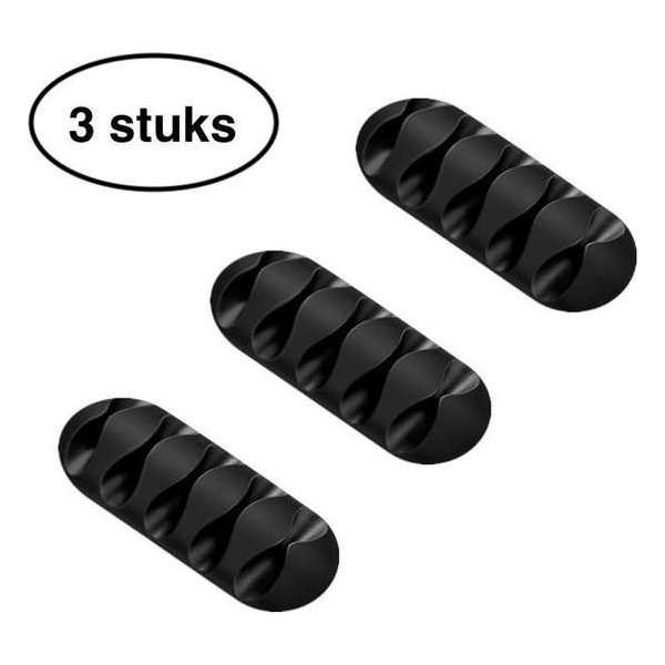 Kabelhouder zwart – Kabelclip voor 5 kabels – zelfklevend – Kabelorganizer – cleandesk – Bureau organizer – 3 stuks Kabelhouder zwart – Kabelclip voor 5 kabels – zelfklevend – Kabelorganizer – cleandesk – Bureau organizer – 3 stuks