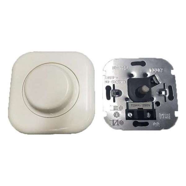 Universeel inbouw dimmer 50-500W | Creme wit Universeel inbouw dimmer 50-500W | Creme wit