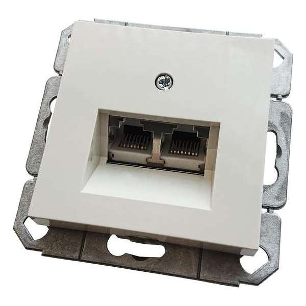 GIRA ST55 Wandcontactdoos - Data UAE CAT5E RJ45 - Inbouw - Creme GIRA ST55 Wandcontactdoos - Data UAE CAT5E RJ45 - Inbouw - Creme