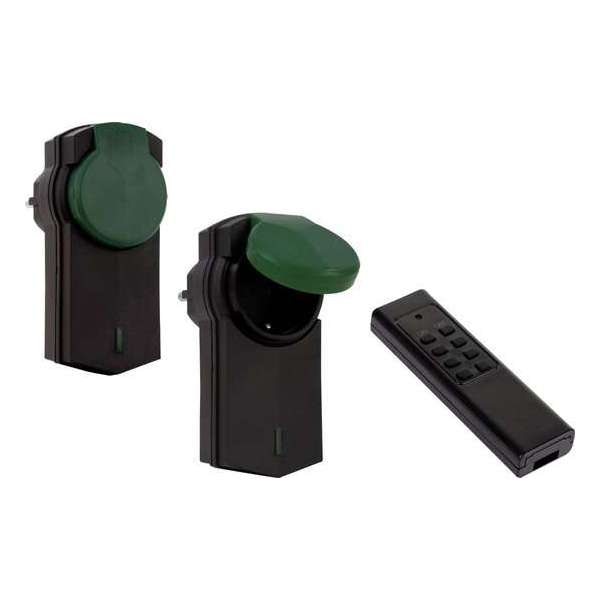 Stekkerdoos voor buiten - afstandbediening - 2 stuks Stekkerdoos voor buiten - afstandbediening - 2 stuks
