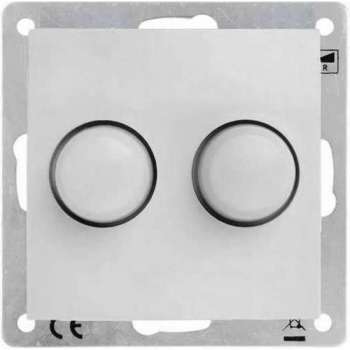 Berker S1 Duodimmer voor 230V gloei / halogeenlampen 2x 25-200W Wit