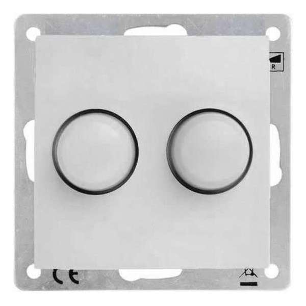 Berker S1 Duodimmer voor 230V gloei / halogeenlampen 2x 25-200W Wit
