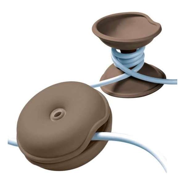 snoeren wegwerken met Cable Turtle Giant kleur taupe | set van 2 stuks snoeren wegwerken met Cable Turtle Giant kleur taupe | set van 2 stuks
