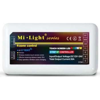 Receiver RGB / WW LED ontvanger -  RF 2.4G 4-zone (Mi-light 2.0)