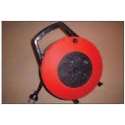 Deltac kabelhaspel cable reel 15m 15 meter Zwart/Rood electriciteitssnoer