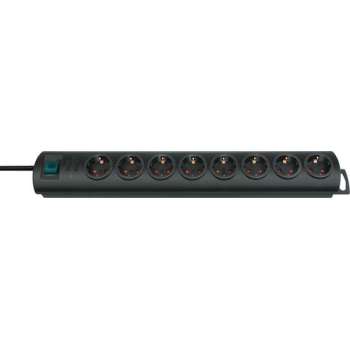 Brennenstuhl Primera-Line stekkerdoos met 8 ruime contacten / zwart - 1,5 meter