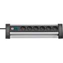 Brennenstuhl Premium Office-Line Alu Power Strip 6 stopcontacten 3m met schakelaar