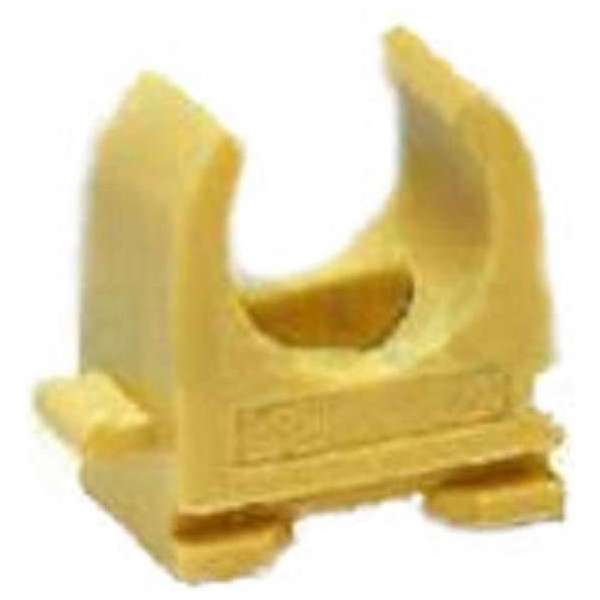 Drukzadel , Opendrukzadel, Buisclip, Klembeugel, Buisklem, kleur creme/geel-RAL1050 diameter is 3/4 | 19 mm 20 stuks in zakje Drukzadel , Opendrukzadel, Buisclip, Klembeugel, Buisklem, kleur creme/geel-RAL1050 diameter is 3/4 | 19 mm 20 stuks in zakje