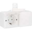 Niko Hydro - buiten stopcontact - WCD 2V + RA - horizontaal - wit
